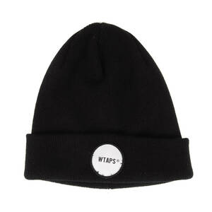 WTAPS ダブルタップス ビーニー 20SS パッチ付き ニット ビーニー (BEANIE 03) ブラック 黒 ニットキャップ 帽子