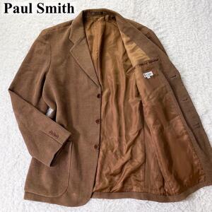 Paul Smith ポールスミス ポールスミス ロンドン モールスキン ベロア テーラドジャケット コーデュロイ ブラウン 茶系 L 綿 メンズ 通勤