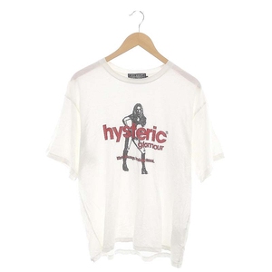 ヒステリックグラマー HYSTERIC GLAMOUR ガールプリント 半袖 Tシャツ カットソー L 白 ホワイト /DF ■GY28 メンズ
