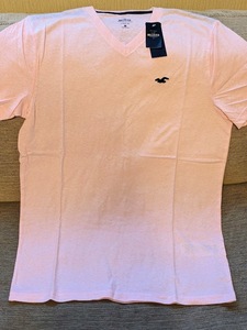 * ラスト * HOLLISTER ホリスター Vネック Tシャツ Must-Have V Neck T-Shirt M / Light Pink *