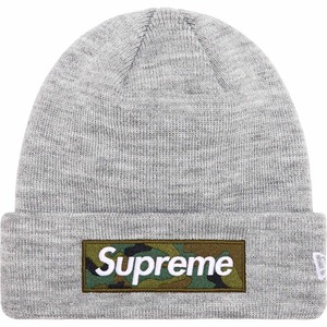 新品未開封 Supreme New Era Box Logo Beanie ボックス ロゴ ビーニー 23FW グレー Heather Grey ニット帽子