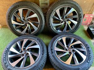 美品　トヨタ 60ハリアー ターボ純正 18×7.5J PCD114.3 +45 ハブ系60mm 235/55R18 MICHELIN PRIMACY 夏セット2022年製造