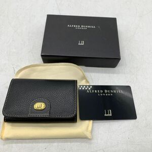 6-6-39■ ダンヒル dunhill キーケース　6連 レザー 黒 ブラック 小物 元箱入り　未使用品 保管商品 現状品渡し