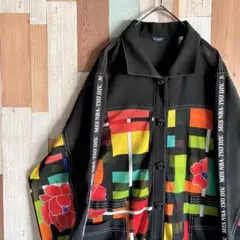 90s 00s vintage 古着 総柄 ポリエステルシャツ y2k