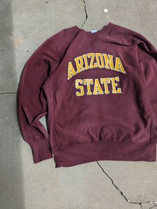 貴重◎　Champion　90s　REVERSE WEAVE　リバースウィーブ　ARIZONA STATE　XL　ボルドー　 スウェット ヴィンテージ USA製