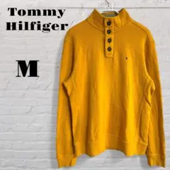 古着 Tommy Hilfiger イエロー ニット トレーナー M