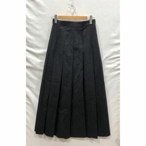 ［AURALEE］オーラリー スカート ウール サイズ2 グレー SUPER FULLING TWILL PLEATED SKIRT A23AS05FM ts202409