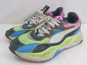 ◇ PUMA RS-2K INTERNET EXPLORING 373309-05 スニーカー シューズ サイズ 25.5cm ライトグリーン ブルー マルチ メンズ E