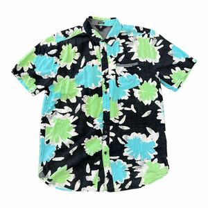 VOLCOM ボルコム　アロハシャツ　青緑　爽やか　古着　レア　Vintage