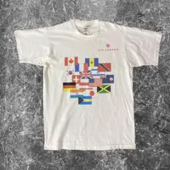 90s シングルステッチ エアカナダ 国旗 プリント 半袖 Tシャツ 企業