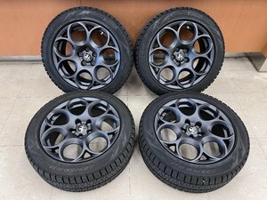 【USED】アルファロメオ ジュリエッタ ブレラ 159等 純正アルミホイール+中古スタッドレスタイヤ 225/50R17 4本セット