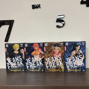 【内袋未開封】ONE PIECE JEANS FREAK SPECIAL COLOR ver. ワンピース フィギュア ナミ & ニコ ロビン サンジ ルフィ スペシャル カラー