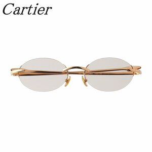 【1円スタート】カルティエ メガネ 750YG ダイヤ付き 30.3g 度入り 眼鏡 Cartier【17019】