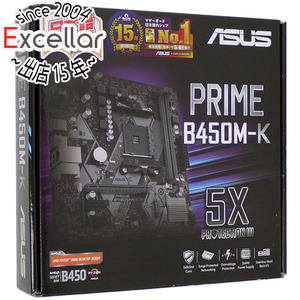 【中古】ASUS製 MicroATXマザーボード PRIME B450M-K SocketAM4 元箱あり [管理:1050013775]