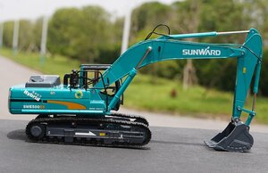 ▲超希少！SUNWARD 1/35 SWE500ES 37*15*17cm Hydraulic Excavator 油圧ショベル 建設機械 新品