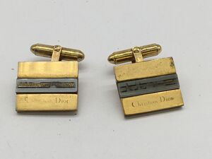 1105-519MKYE1010 カフス ボタン Christian Dior ディオール 装身具 ゴールドカラー アクセサリー メンズ?レディース?