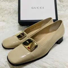 GUCCI グッチ パテント　エナメル レザー パンプス ローファー 35 C