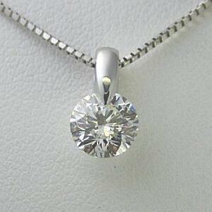 ダイヤモンド ネックレス 一粒 プラチナ 0.5カラット 鑑定書付 0.53ct Eカラー VVS1クラス 3EXカット GIA