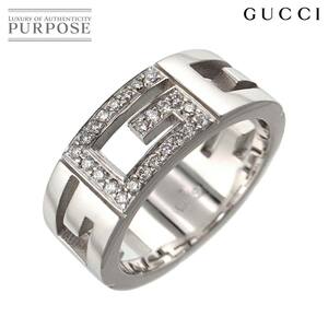 グッチ GUCCI マルチプル Gロゴ #12 リング ダイヤ K18 WG ホワイトゴールド 750 指輪 Diamond Ring 90250969