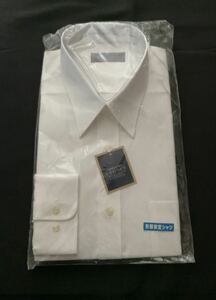 新品未使用品　袋入　シグナス　Cygnus 長袖 ワイシャツ 白 カッターシャツ 40-82 形状安定スクールシャツ