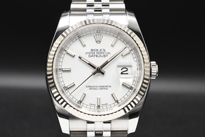 箱付美品 ROLEX DATEJUST Ref:116234 Cal:3135 ロレックス デイトジャスト 白文字盤 G番 ルーレット刻印 自動巻き 腕時計 ■25665