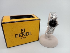 FENDI 腕時計 750L 040-080 orologi ベルト約17.5cm 箱・ベルト調節機付 フェンディ 黒文字盤 レディース