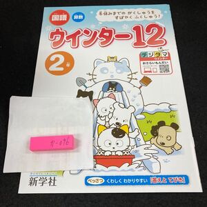 かー096 ウインター12 2年 国語 算数 新学社 問題集 プリント 学習 ドリル 小学生 英語 漢字 テキスト テスト用紙 教材 文章問題 計算※7