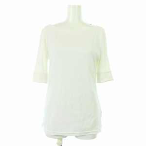 ローレンラルフローレン LAUREN RALPH LAUREN Tシャツ カットソー 五分袖 ストレッチ S/P S 白 ホワイト 200654963007