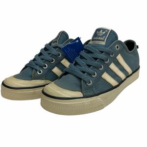 G136 未使用 adidas アディダス NIZZA メンズ スニーカー US5 23cm ブルー ホワイト キャンバス タグ付き 訳あり