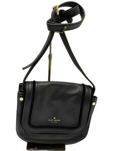 kate spade new york◆ショルダーバッグ/スウェード/BLK/無地