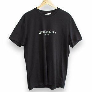 ほぼ美品 GIVENCHY ジバンシィ 半袖 ロゴプリント Tシャツ カットソー Ｌ ブラック ◆