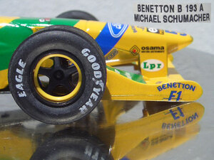 †1992 BENETTON B 193A FORD DFV V8 MICHAEL SCHUMACHER ONYX FORMULA 1 COLLECTION オニキス 初開封 バナナノーズ ミハエルシューマッハ