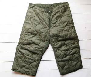 74年製 米軍 M-65 LINER,COLD WEATHER TROUSERS キルティングライナー MEDIUM-SHORT AND REGULAR カーゴパンツ 軍パン