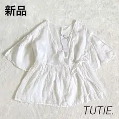 新品　TUTIE.  ツチエ　リネン　カシュクールブラウス