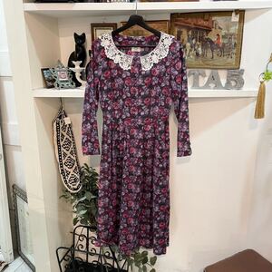 LAURA ASHLEY/onepiece/wine red/ladies/ローラアシュレイ/ワンピース/ワインレッド/レディース