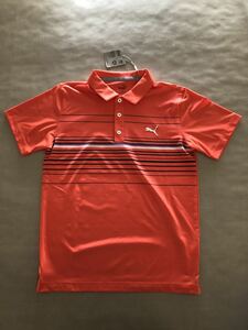 送料無料◆新品◆PUMA GOLF ボーダー柄 半袖ポロシャツ◆(S)◆535136-03◆プーマ ゴルフ