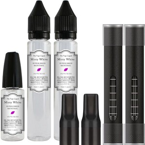 ■送料無料■ 電子タバコ用 カートリッジ 808ES 2本 & 85mlスーパーハードメンソールリキッド 50:50 VAPE MistyWhite