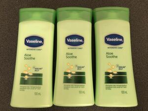 送料込み！（新品）Vaseline ワセリン　アロエ　モイスチャーローション　100ml 3本