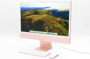 [中古]Apple iMac 24インチ 4.5K Retinaディスプレイモデル M3(8コアCPU/10コアGPU) 512GB ピンク MQRU3J/A