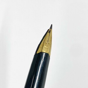 U059-I57-2122 ★ WATERMAN ウォーターマン 万年筆 ペン先 18K 750 刻印 フランス製 キャップ式 ブラック×ゴールド 筆記用具 ペン