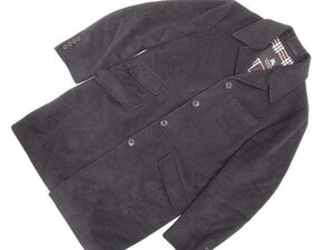 [即日発送]★良品★BURBERRY BLACK LABEL バーバリーブラックレーベル ステンカラーコート アンゴラ100% ノバチェック M チャコール 361