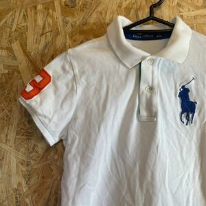 [KWT4355] RALPH LAUREN ポロシャツ レディース ホワイト M ポス