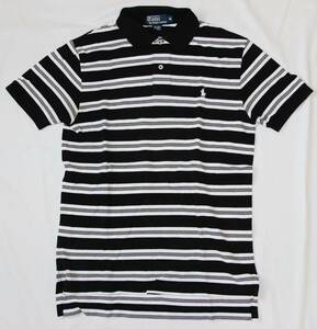 Polo Ralph Lauren 半袖ポロシャツ ボーダー柄 ブラック/Mサイズ