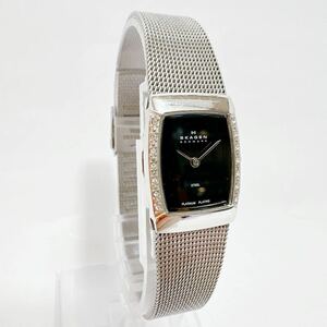 SKAGEN スカーゲン 684XSSBPL／PLATINUM PLATING／QZクォーツ／稼働品☆１円～