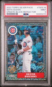 鈴木誠也 2022 TOPPS SILVER PACK 1987 CHROME BLACK REFRACTOR 199枚限定 RC ルーキーカード MLB CUBS PSA9