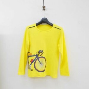キッズ 男の子 120㎝ 長袖 Ｔシャツ イエロー 黄色 自転車 サイクル トップス