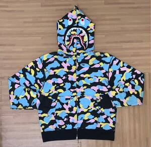 ★激レア★ APE マルチカモ シャークパーカー パーカー L kaws