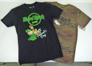 [IM]未使用 ハードロックカフェ St. Patrick’s Day 2021 ラスベガス メンズ Tシャツ Sサイズ　黒　迷彩　Hard Rock CAFE LAS VEGAS