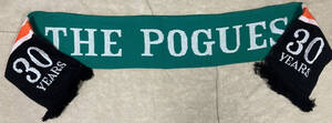 The Pogues ザ・ポーグス 30周年 Live オフィシャル マフラー ヴィンテージ 未使用 シェイン・マガウアン Shane MacGowan