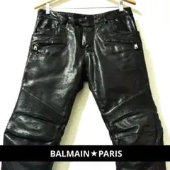 国内正規品✨最高級ライン✦BALMAIN✦オールレザー/バイカーパンツ✨美品